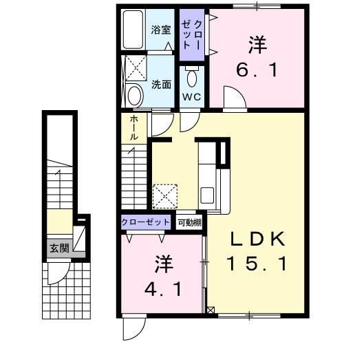 ウインドブレイク（202） 間取り図画像