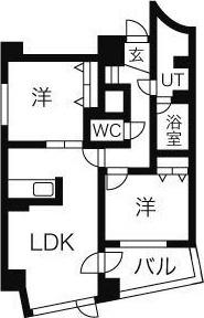 札幌市豊平区水車町マンション 間取り図画像