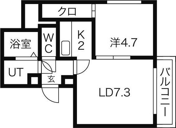 カハラコートファースト 間取り図画像