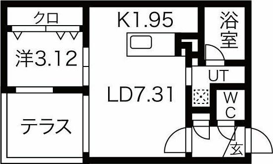 べラルーチェ新札幌 間取り図画像