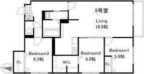 ZABO HILLS MINAMI6JO 間取り図画像