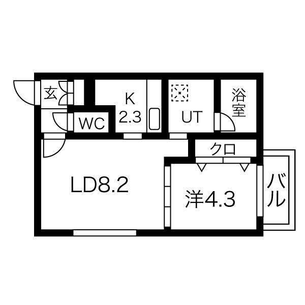 ＢＬＡＮＣ　ＣＡＳＳＥ　Ｎ１１(ブランカッセＮ１１)（102） 間取り図画像