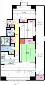 鹿友ディアプラザ旭ヶ丘 間取り図画像