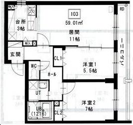 ラディア山鼻 間取り図画像