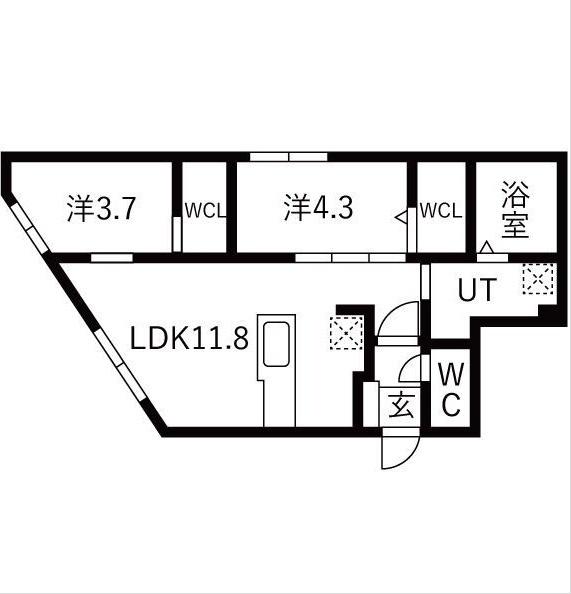 ラグランジュ円山 間取り図画像