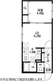 フラット南平岸 間取り図画像