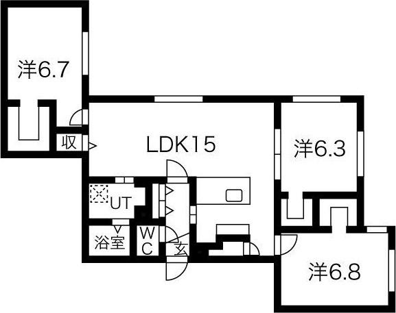 レブニーズ　ザ・レジデンス　宮の森 間取り図画像