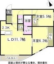 プレジャー桑園 間取り図画像