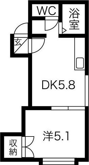 クルーズハウス南5条 間取り図画像