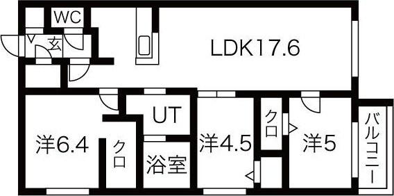Attraente(アトラエンテ) 間取り図画像