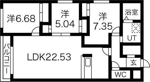 Sansevieria(サンスベリア)714 間取り図画像