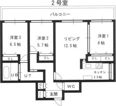 Rainbow Road宮の森2nd 間取り図画像