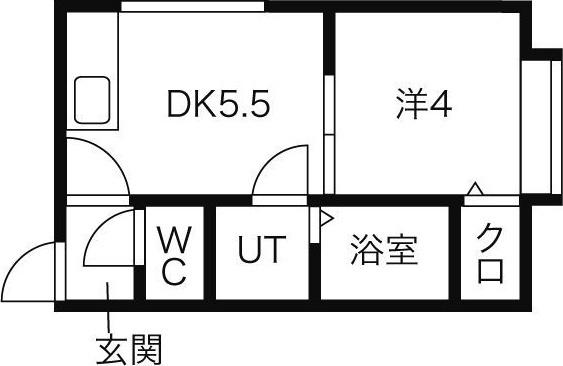 札幌市豊平区豊平八条アパート 間取り図画像