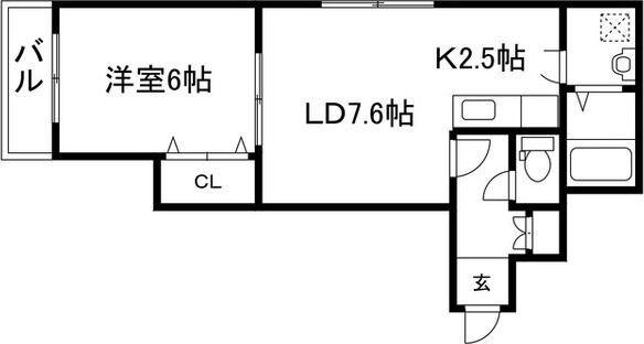 パルコートDEN月寒中央 間取り図画像