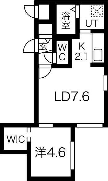 Porte-bonheur nishisen6jo(ポルトボヌールニシセン6ジョウ) 間取り図画像