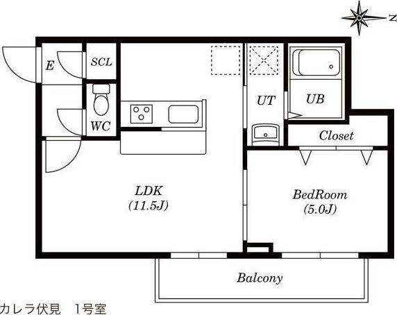カレラ伏見 間取り図画像