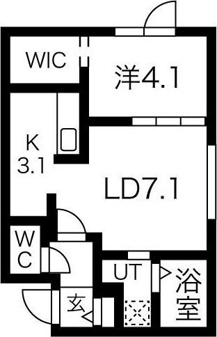 Porte-bonheur nishisen6jo(ポルトボヌールニシセン6ジョウ) 間取り図画像