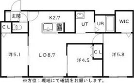 GRAN　BACH麻生(グランバッハ麻生) 間取り図画像