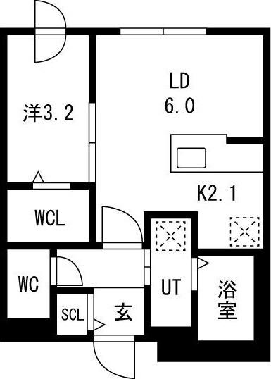 Blanc Jemis N25 間取り図画像