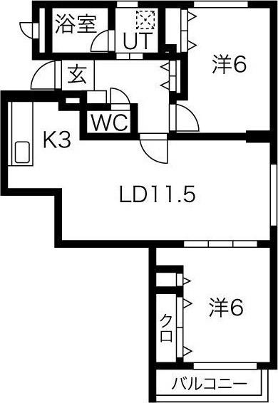 ル・ピエール桑園（103） 間取り図画像
