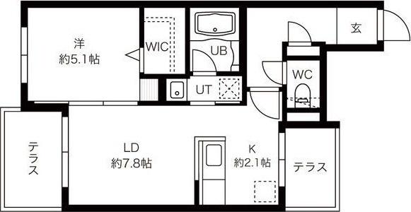 センティール東札幌  (sentir東札幌)（102） 間取り図画像