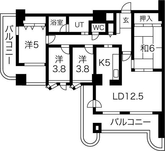 ライオンズマンション伏見公園(区分所有) 間取り図画像