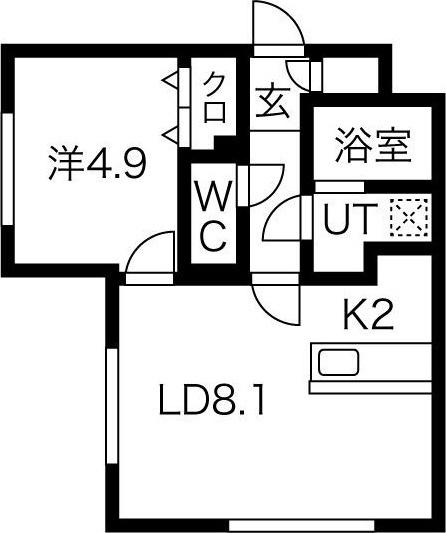 パインハート中の島 間取り図画像