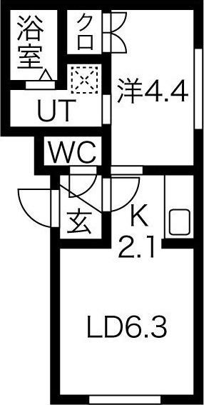 札幌市白石区東札幌二条マンション 間取り図画像