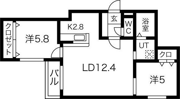 リヒトラーレ環状通東（403） 間取り図画像