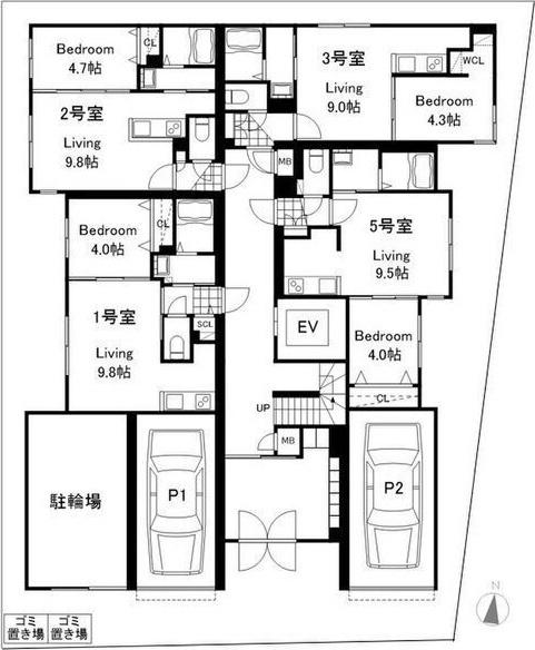 PT Residence平岸 Court 駐車場