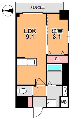 LA RIVIERE OKAMOTO Ⅱ 間取り図画像