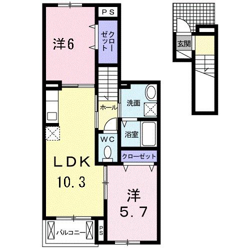サンシャイン（203） 間取り図画像