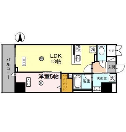 グラシア西大寺　住居（302） 間取り図画像