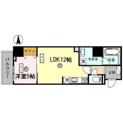 グラシア西大寺　住居（503） 間取り図画像