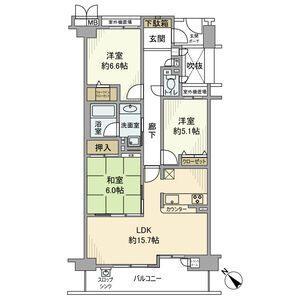 ルイシャトレ生駒 間取り図画像