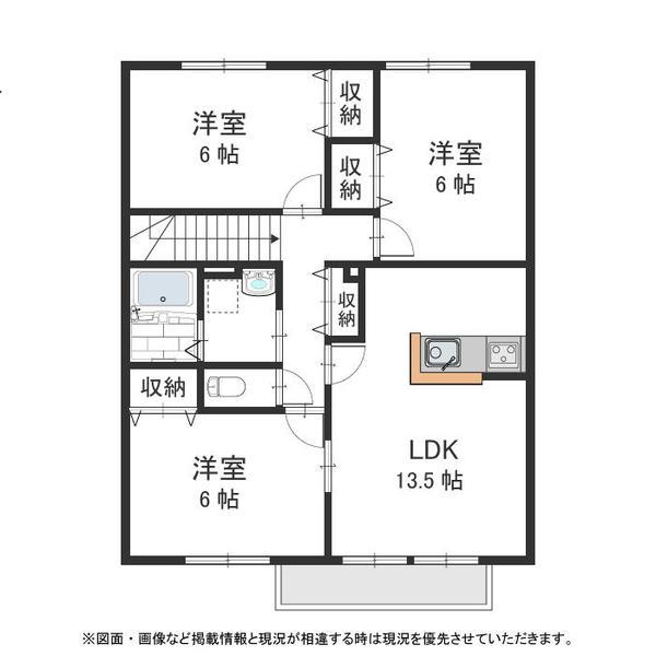 ビィラージュ一条Ｃ 間取り図画像