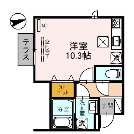 メゾン・ド・クルーゼ（101） 間取り図画像