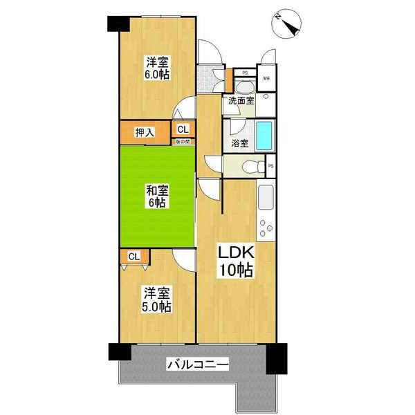 グランドビスタ生駒 間取り図画像