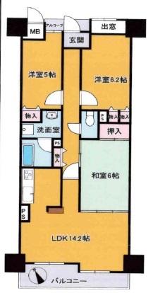 イトーピア生駒ファインコート 間取り図画像