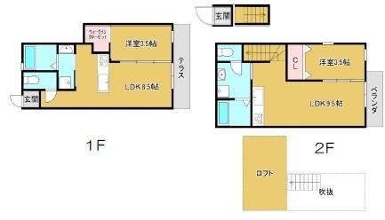 グランデ生駒 間取り図画像