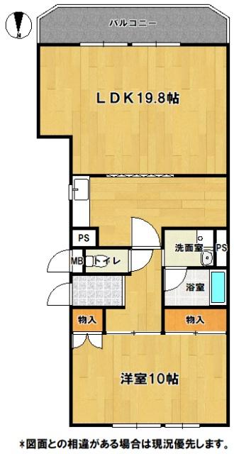 奈良ハイツ　２号棟 間取り図画像