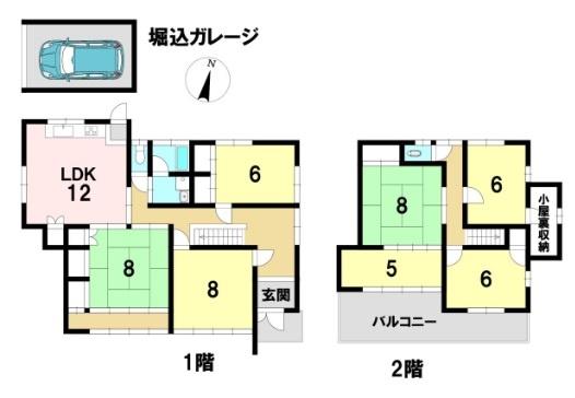 奈良市　あやめ池北３丁目　５DK 間取り図画像
