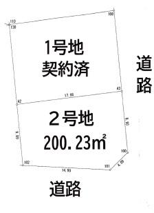 奈良市　西登美ヶ丘２丁目 区画図