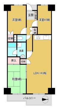 東急ドエル奈良パークビレッジ　６号棟 間取り図画像