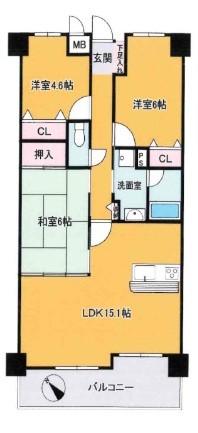 ライオンズマンション奈良帝塚山 間取り図画像