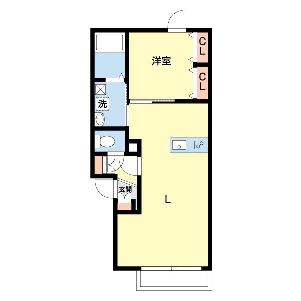 プチメゾン　ＷＡＮＩＳＨＩ　２（A101） 間取り図画像