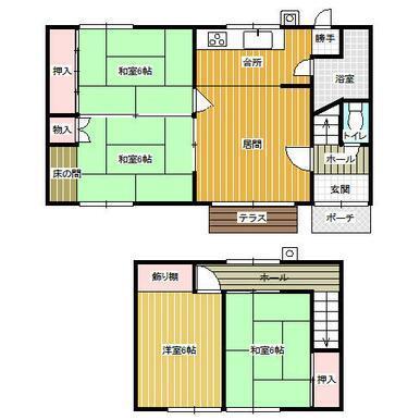 日の出町3丁目借家（1） 間取り図画像