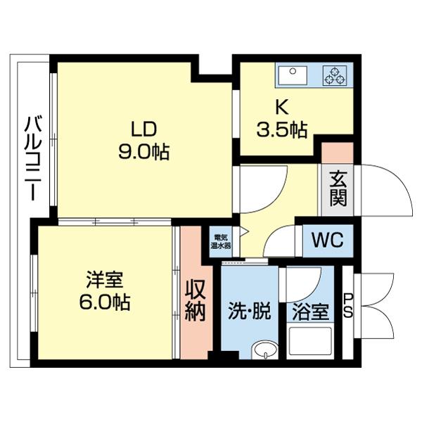 ベルシー室蘭（203） 間取り図画像