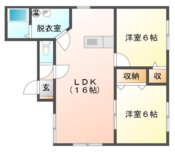 Ｍハイツ中島６（102） 間取り図画像