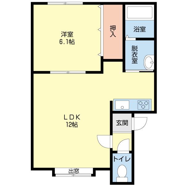 Ｍハイツ高砂６（201） 間取り図画像